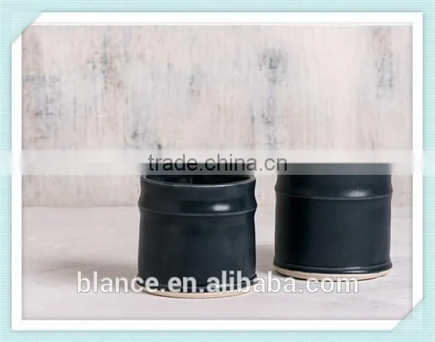 Matte Black ceramic coffee cups