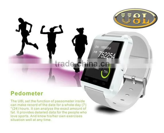 2016 hot sale ! sport water resistant bluetooth smart u8l android watch