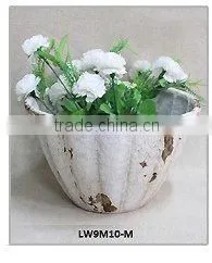 Vintage Wood Box Ornamental Planter with Message