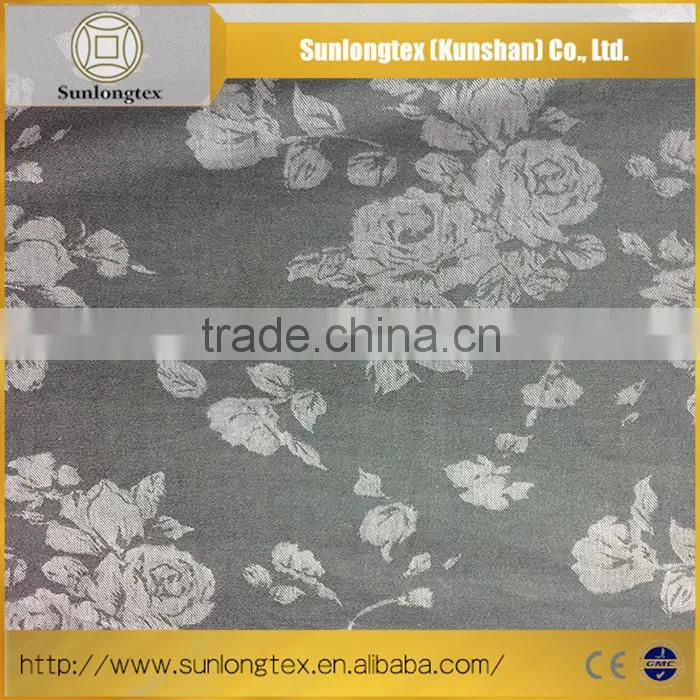 For the production of ladies skirts, suits, coats, pants Solid Dye Polyester Cotton Spandex Jacquard Textile Fabric
