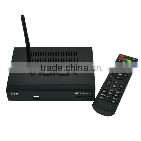 vigica C60T android IPTV box with DVB-T2 function tv box with wif antenna