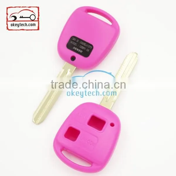 High Quatity Toyota remote key shell Purple cover Car Key 2 button toyota romote key shell case