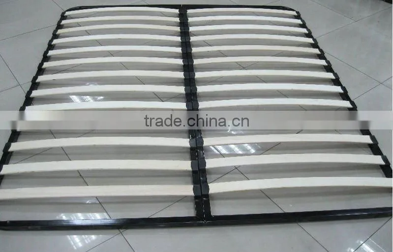 Folding metal bed base
