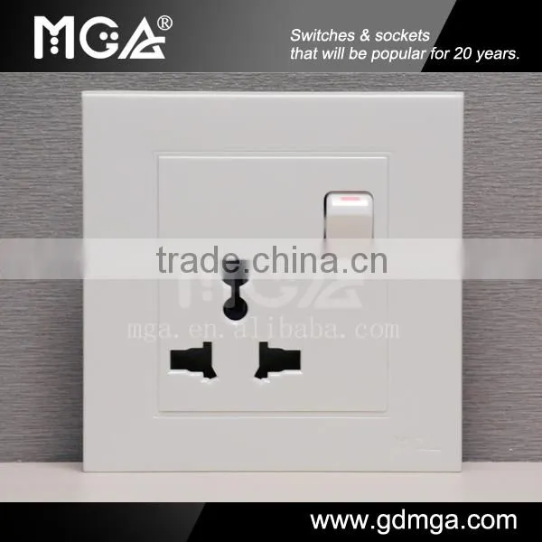 switched 16amp 3 pin plug socket