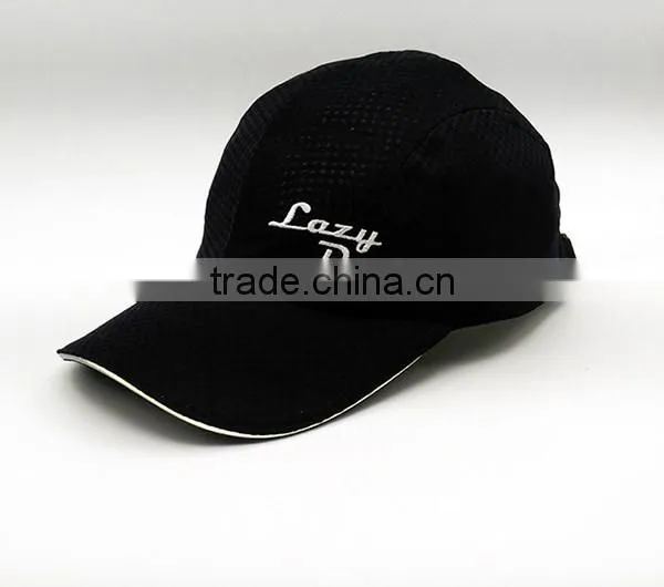Mens New 5 Panel Hat Blank Twill Golf Cap In White Wholesale Golf Caps