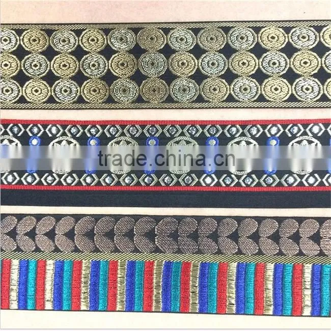 Custom Indian Embroidered Ribbon For Clothing