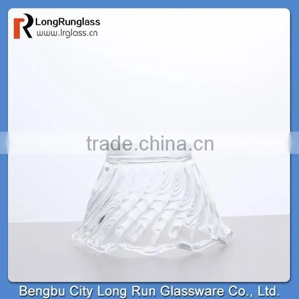 LongRun home use 150ml round bottom wavy mouth salad glass bowl
