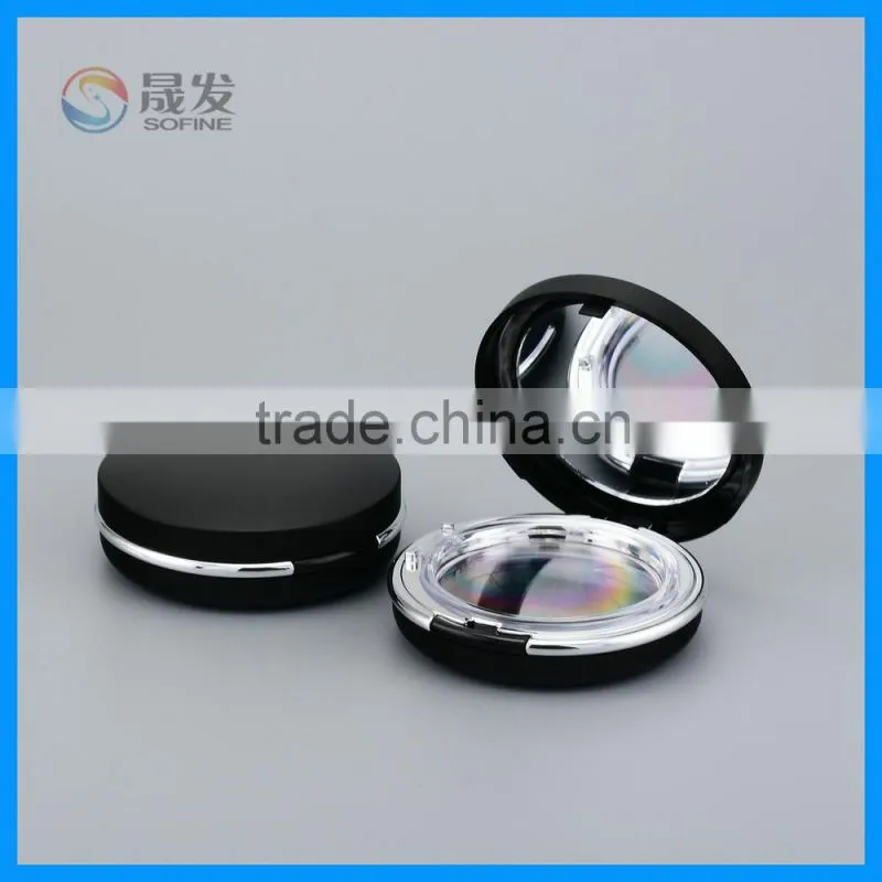 Round powder compact with mirror and puff plastic container manufacturers