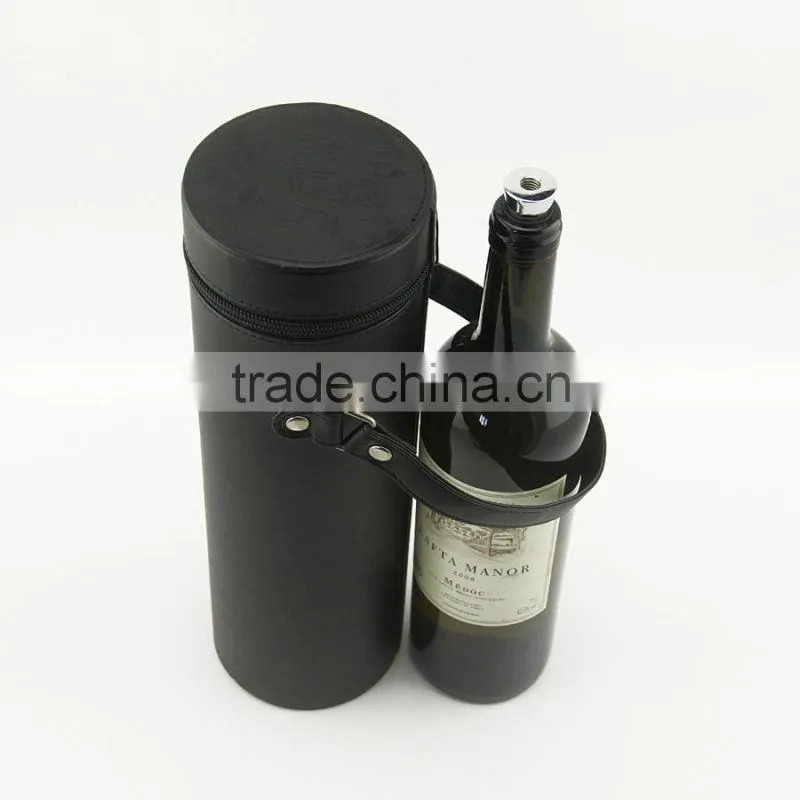 leather wine bottle box