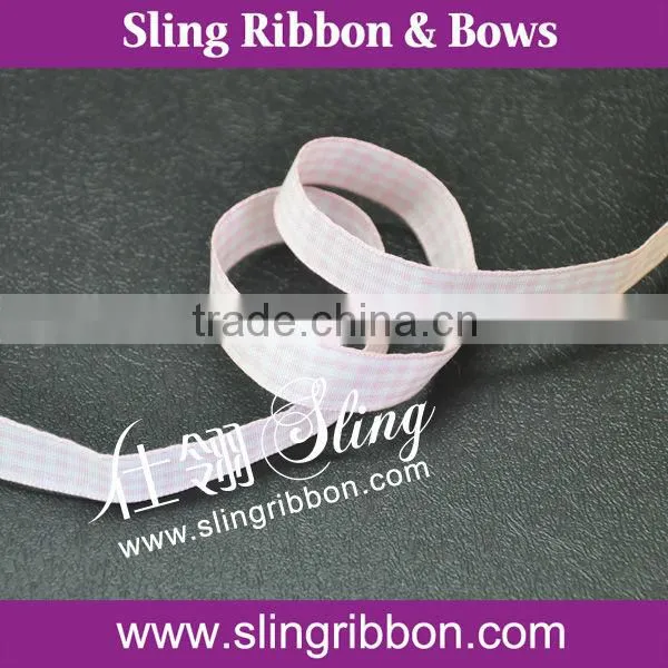 High Quality 100% Polyester Plaid Ribbon For Sale