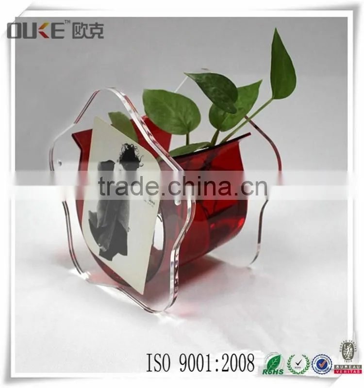 hot new product custom high quality acrylic fish tank with photo frame
