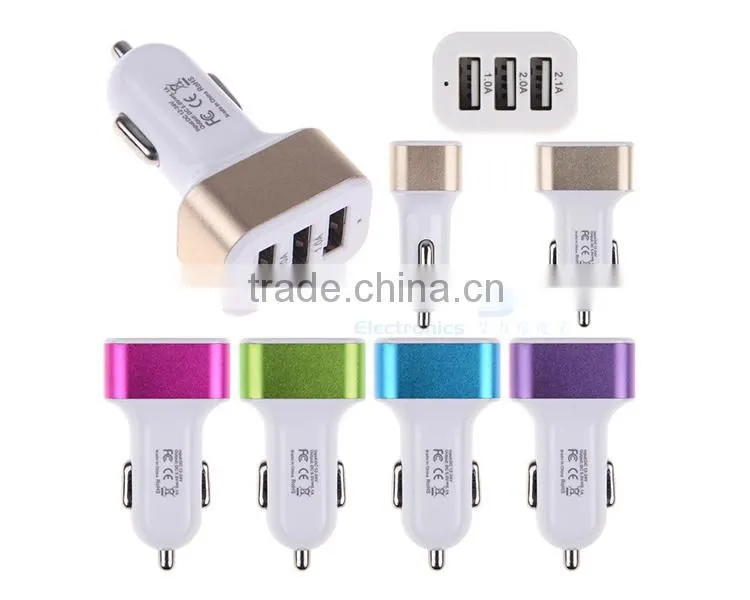 Universal colorful usb Mini Car chargr for iphone/ipad/samsung car usb adapter