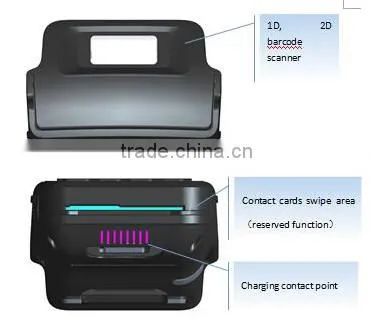 High end Linux touch screen handheld POS with RFID and barcode reader