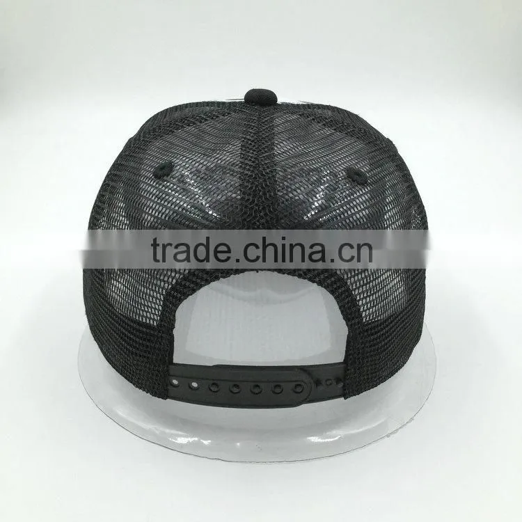 Customize flat bill half mesh snapback hats