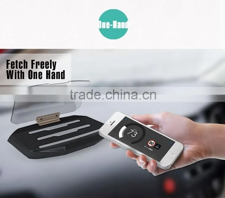 HUD smart phone cradles head up display safe drive for GPS navigation reflect to the mirror