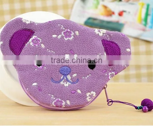 Newest Lovely Bear Chinese Style Zip Lucky Cat Coin Wallet Wholesale ZTMZ-CW014