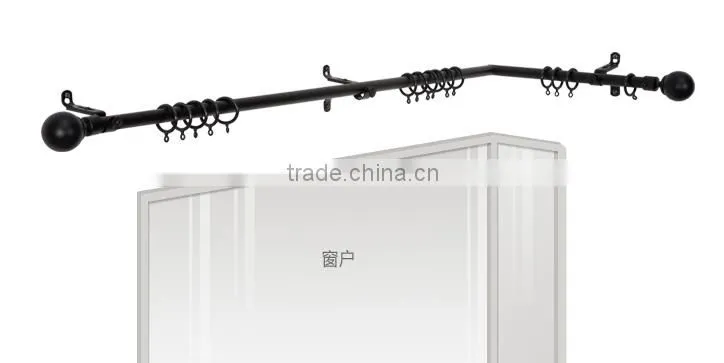 Nickel Black Adjustable Curtain Rods