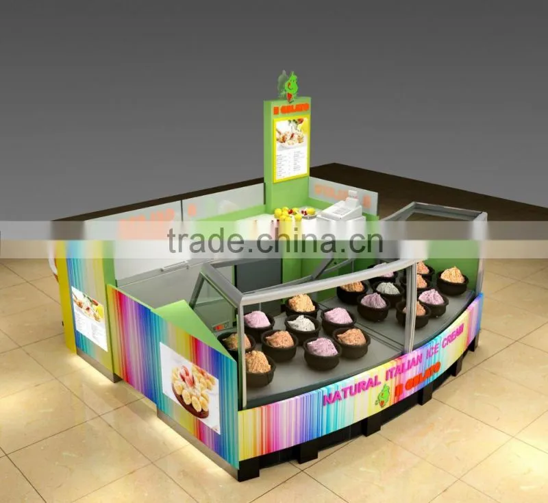 Hot sale ice cream kiosk/food kiosk design in shopping mall