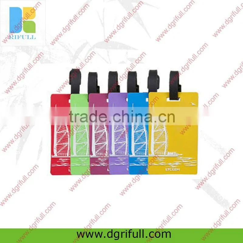 Candy color silicone bulk luggage tags