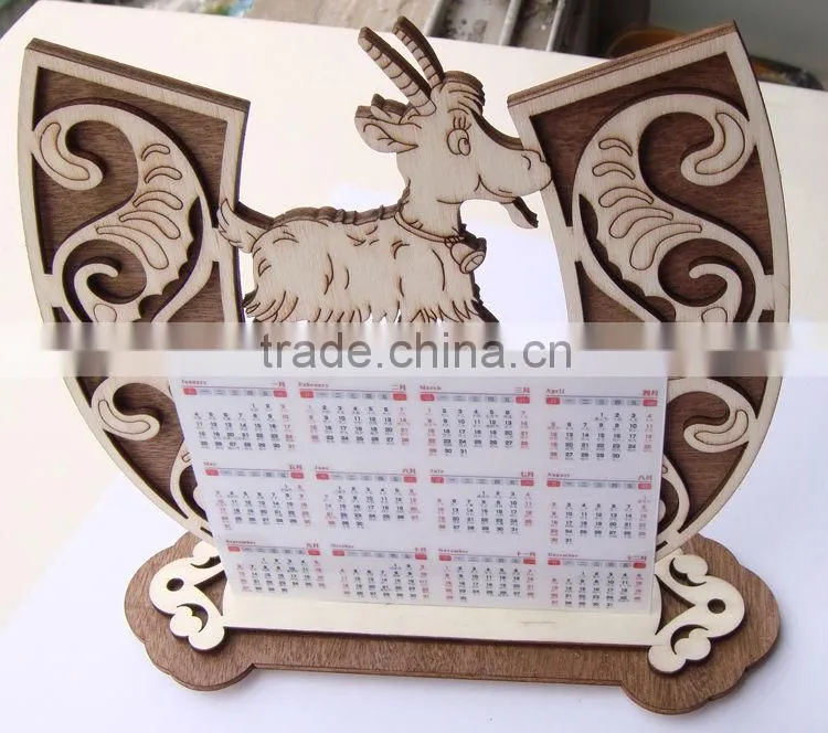 2015 calendars promotional gift home decorative wooden calendar