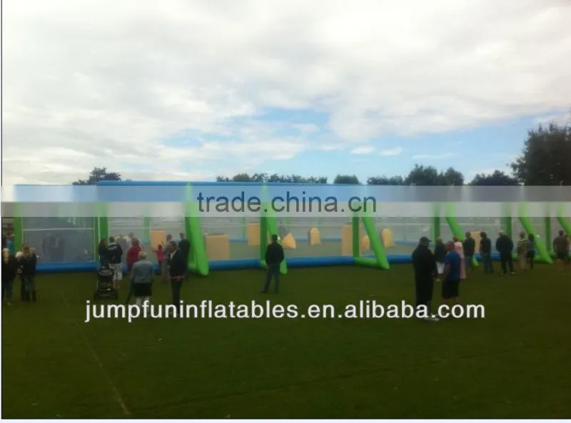 Big size customized outdoor paintball arena/inflatable paintball field