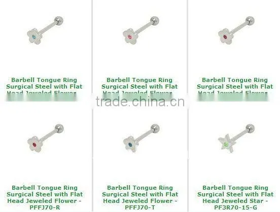 Clear Tongue UV Acrylic Dice Body Jewelry Piercing