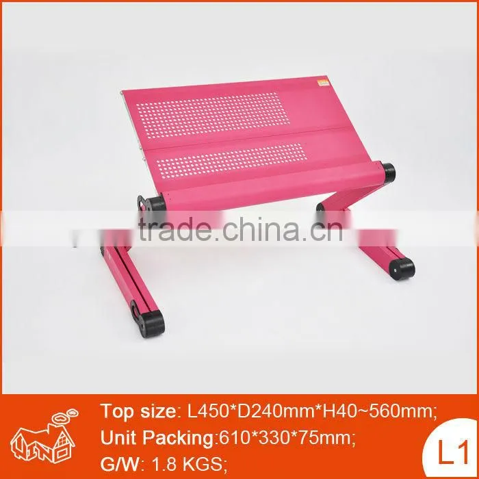 New design and hot sale portable folding laptop table stand desk bed sofa