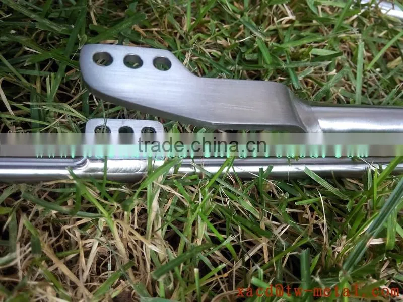 titanium bike front rack with handing brush finished