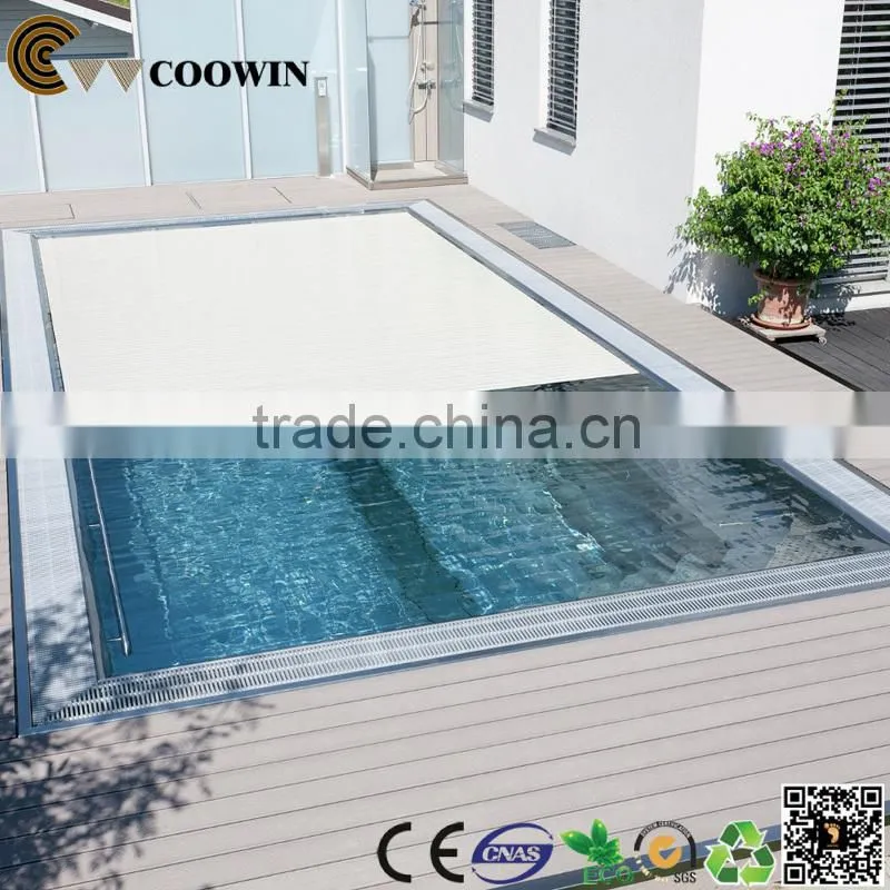 seamless interlocked solid recycled preassemble pvc sport floor decking in gray