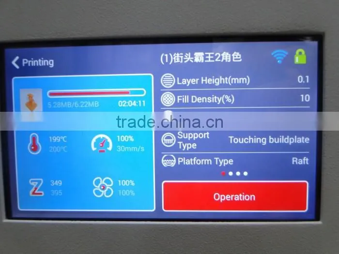 WER D100 4.5 Colorful Capacitive Touch Screen Pre-assembled WiFi Mini Office Home Desktop 3D Printer