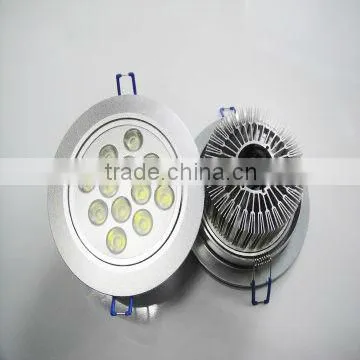High brightness Bridgelux AC85-260 12W LED downlight