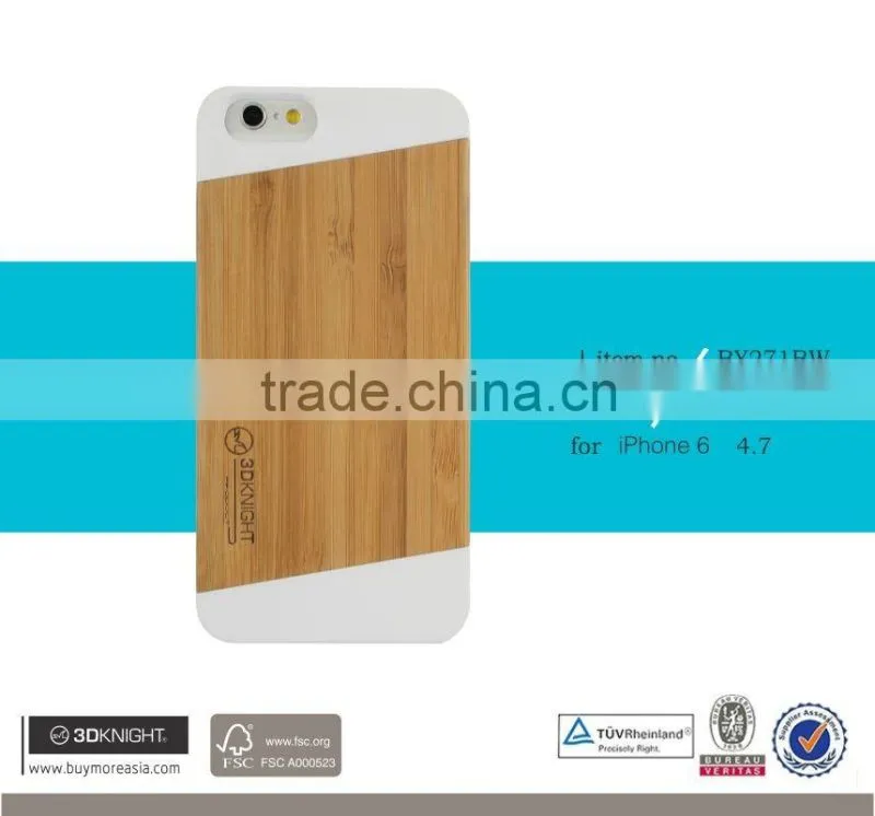 2016 Sublimation Phone Cases Blank Mobile Phone Case Real Bamboo Printing For IP6, for iphone 6s blank case