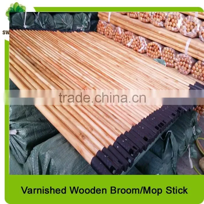 Cheapest wooden broom stick varnished 2.2*120cm with italian screw