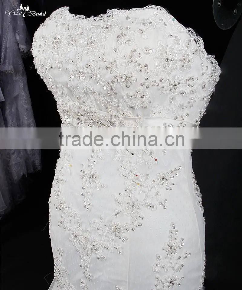 RSW872 Alibaba Express Real Sample Lace Bridal Wedding Dress Mermaid