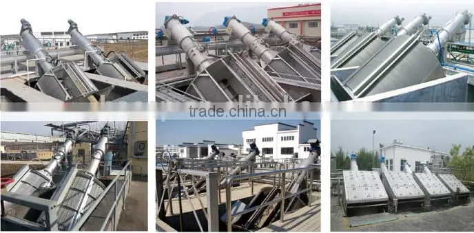 Rotating drum bar screen machine for wastewater treatment