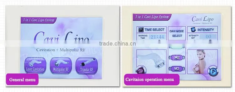 Guangzhou supplier 3 in 1 Cavi Multipolar rf no side effect body slimming machine