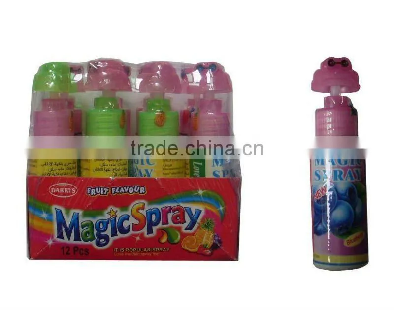 Flavored twins spray candy