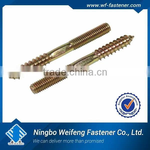 Galvanized 5/16 UNC Double Head Hanger Bolts Metric,Hanger bolt/headless screws,hanger bolt