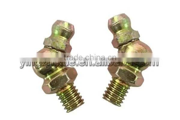M6x1 45degree Grease Gun Zerk Fitting Yellow Zinc Plated