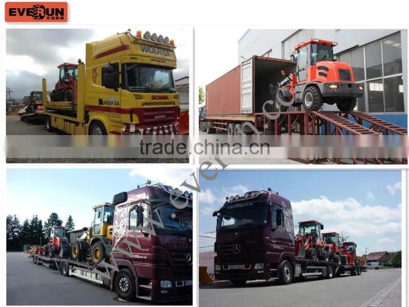 Everun ER08 hydraulic driving small wheel loader zl08 CE certificated with standard bucket
