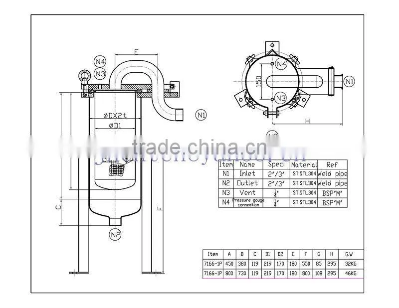 Mulit Bag Filter Housing
