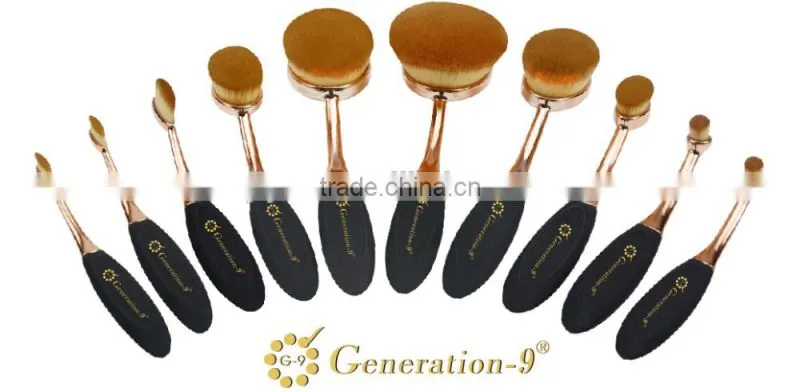 10pcs Beauty Toothbrush Shaped Foundation Power Makeup Oval Cream Puff Brushes