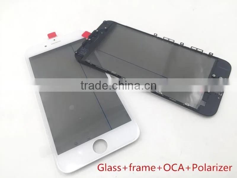 high quality for iphone polarizer oca frame with QR code with ear mesh with camera ring 2 in 1