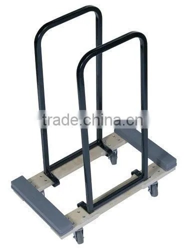panel cart with solid deck covering with carpet and uprights