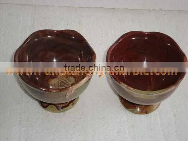 Excellent quality Wholesale STYLISH 2017 New Item ONYX ICE CREAM CUPS HANDICRAFTS