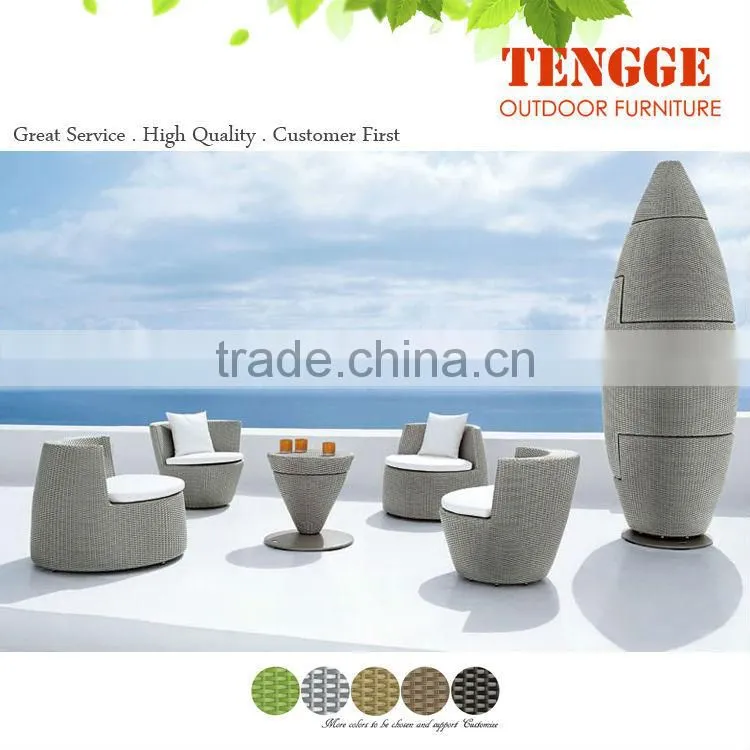 Rattan garden outdoor furniture table and chairs