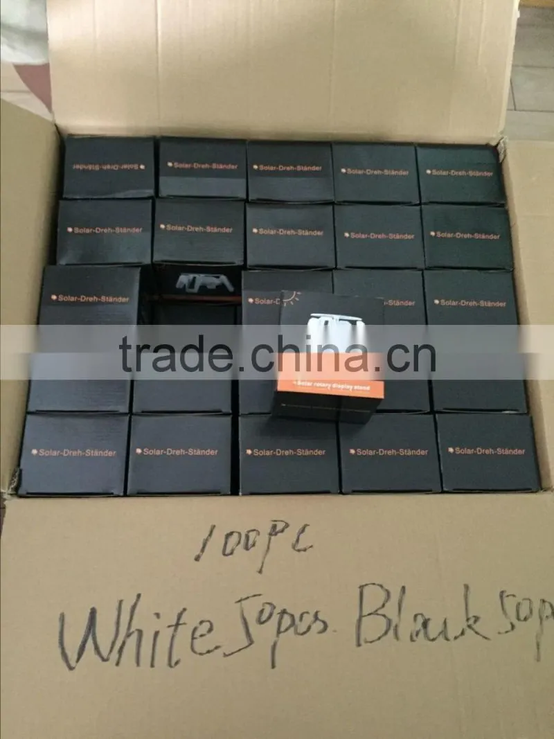 Solar Power Rotating Display Stand With 4 LED Light For Sale