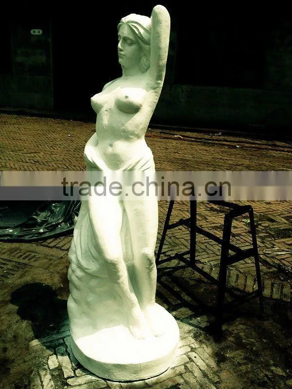 Cast iron nude woman statue