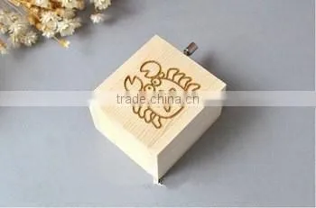 hot selling best price wood hand crank music box