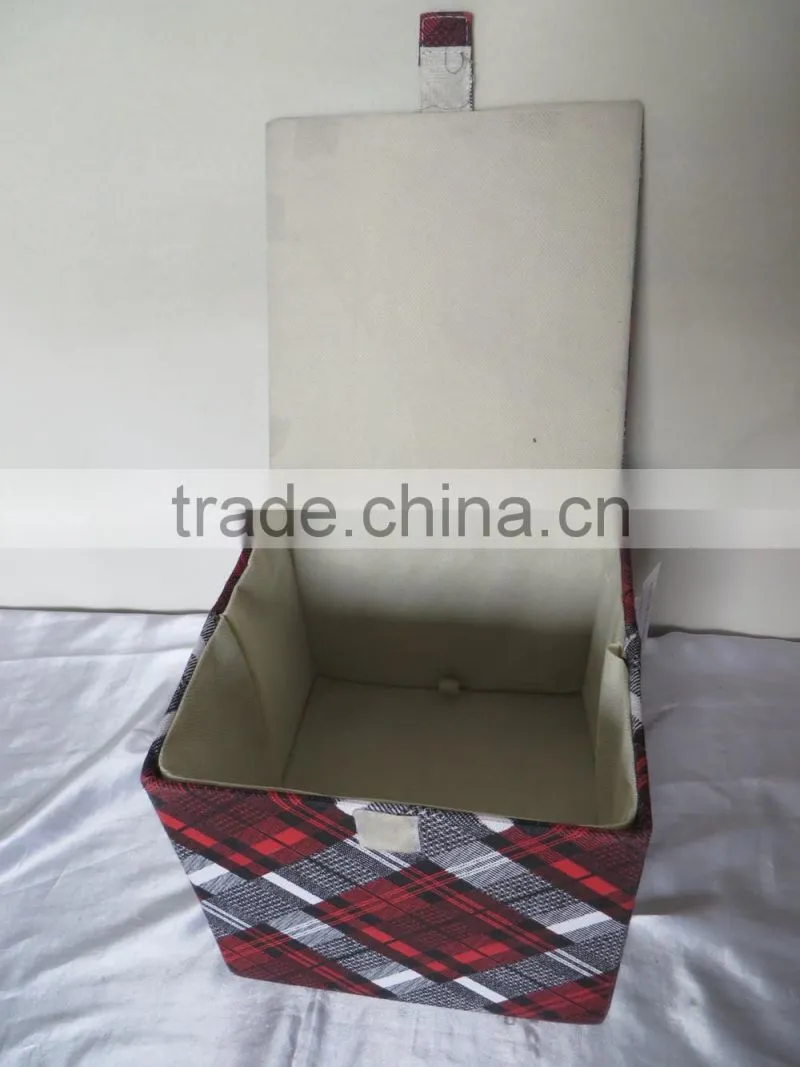 Trellis design home mini fabric canvas folding storage box